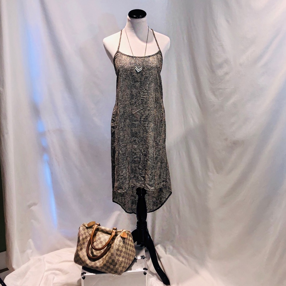 HiLow white with black design dress